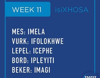 isiXhosa: week 11
