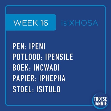 isiXhosa: week 16