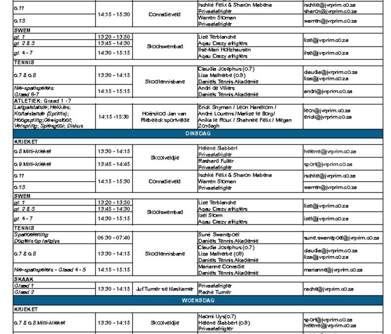 Somer Buitemuurse Sportprogram 2024 Kwartaal 1