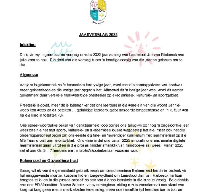 Jaarverslag 2023