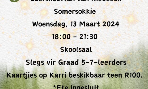 Somersokkie gr. 5-7: 13 Maart 2024