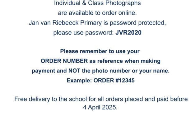 Individuele- en klasfoto’s: Bestellings oop