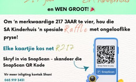 SA Kinderhuis vier 217 jaar