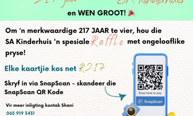 SA Kinderhuis vier 217 jaar