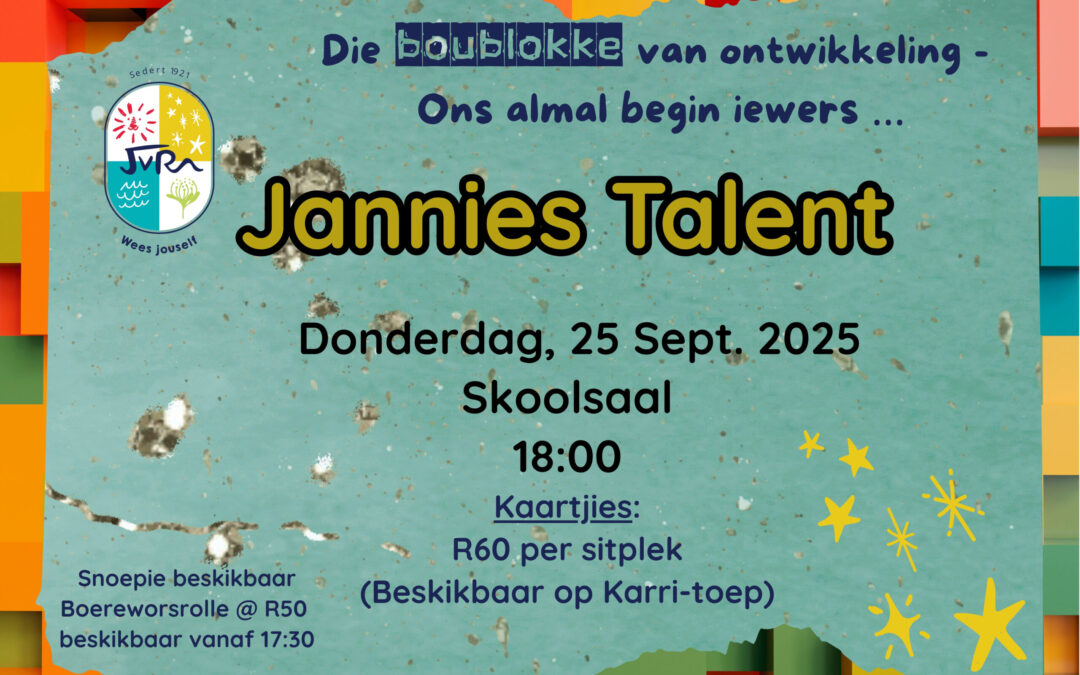 Jannies Talent: 25 September 2025