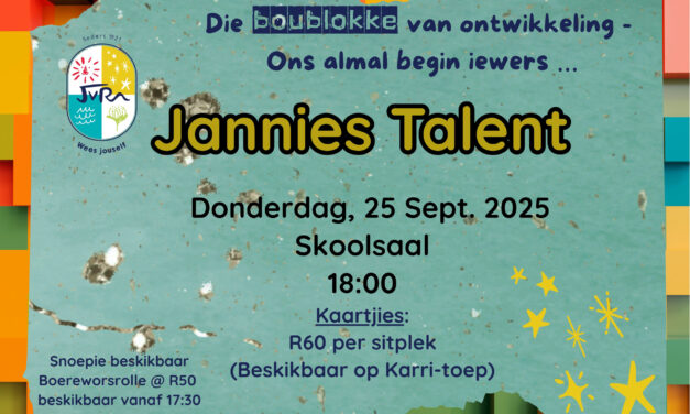 Jannies Talent: 25 September 2025