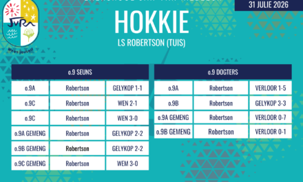 Hokkie-uitslae van 31 Julie 2026