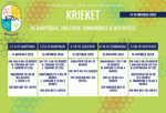 Krieketuitslae van 14-19 Oktober 2026